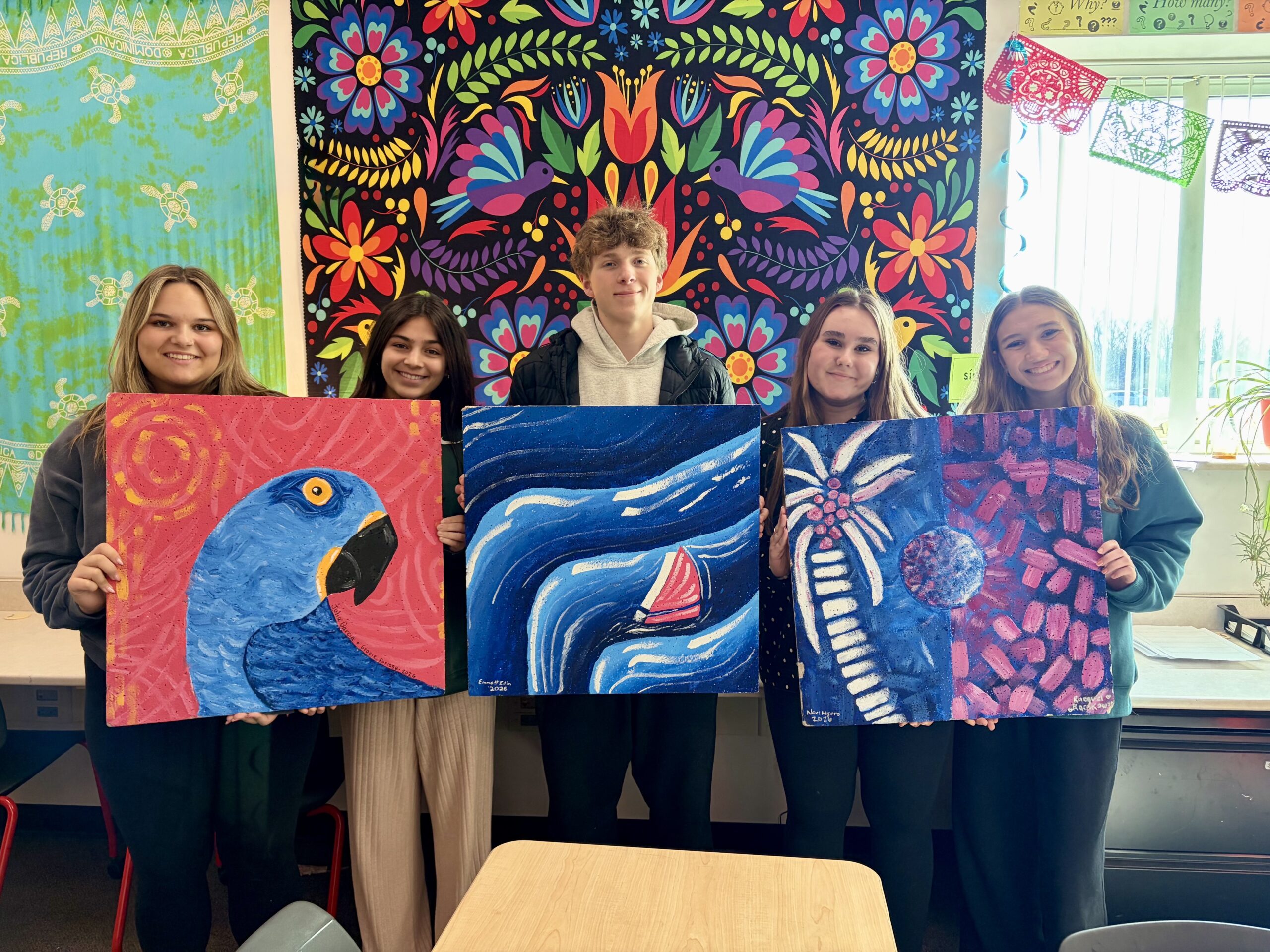 Spanish students leave their marks on the ceiling